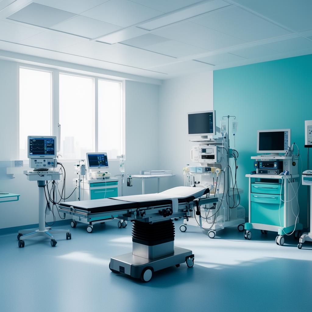 Modern operating theatre with medical equipment